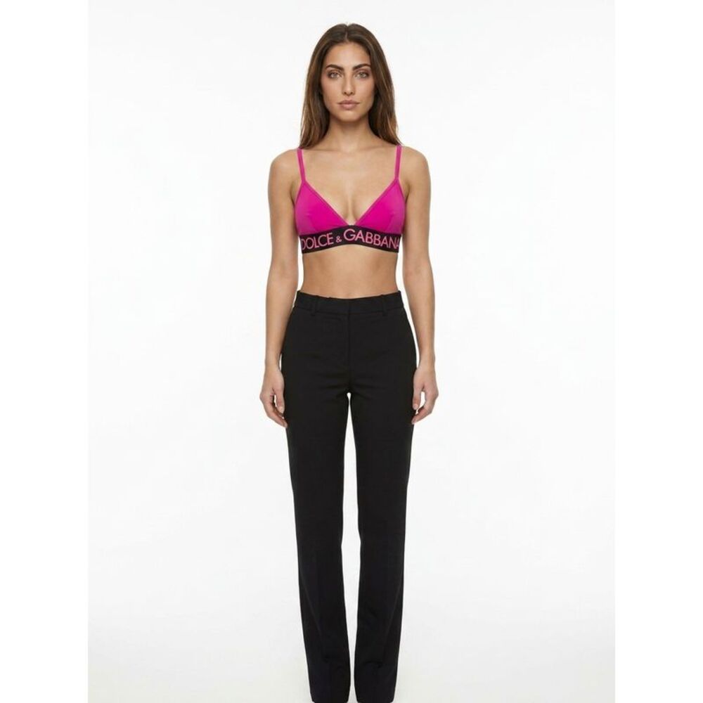 Dolce & Gabbana Fuchsia Elastane Sleeveles Women's T-Shirt